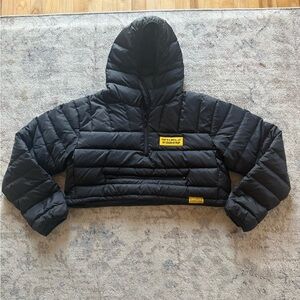 🖤 That’s A Awful Lot Of Cough Syrup Puffer Hoodie – Black/Yellow (L)